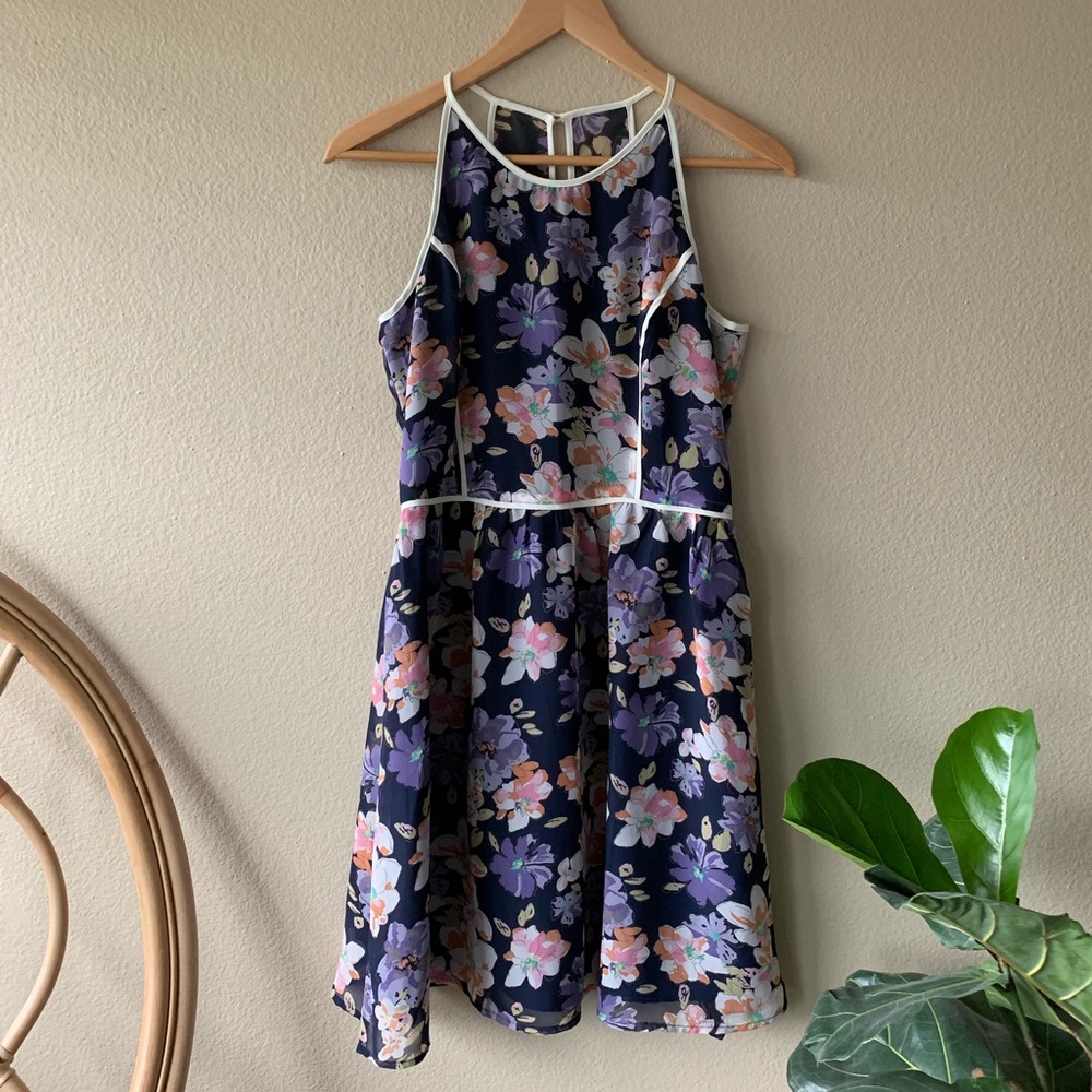 Under Skies Purple Floral Dress